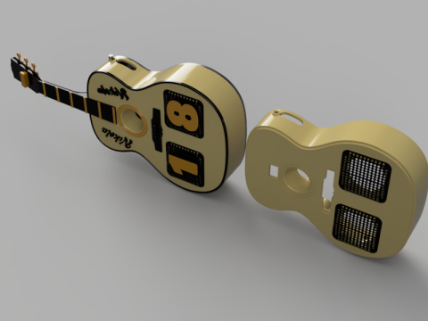 Guitar Speaker Lamp Modèles 3D en vedette