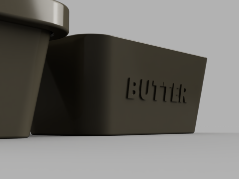 Butter Container with Knife Modelo 3D