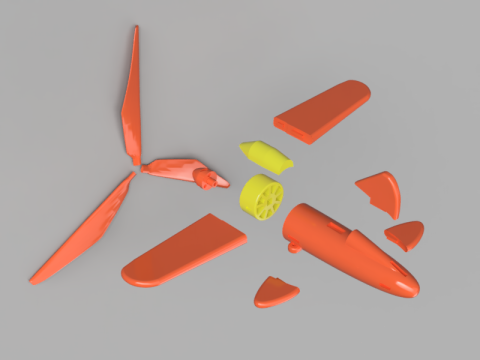 Airplane Wind Spinner Model 3D