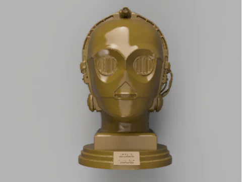 C-3PO Headphone Stand 3D Model
