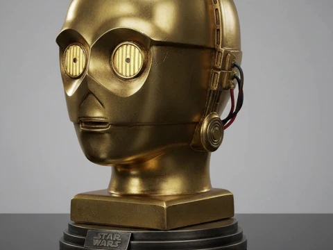 C-3PO Headphone Stand 3D Model