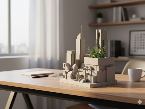Architectural Desk Organizers 3D मॉडल