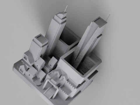 Organizzatori da scrivania architettonici Modello 3D