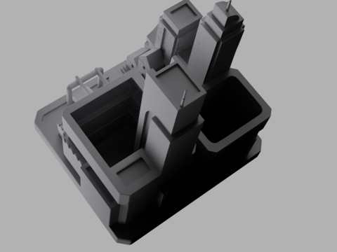 Architectural Desk Organizers 3D मॉडल
