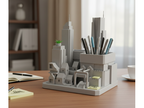Architectural Desk Organizers 3D मॉडल