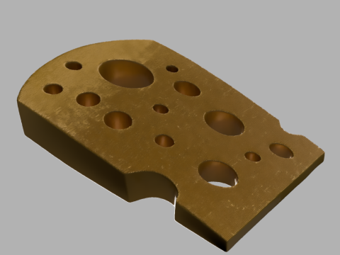 Door Block Cheese 3D Model