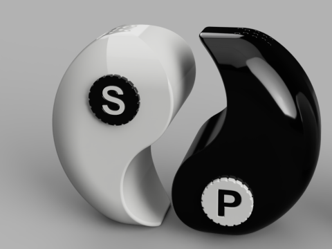 YinYang Salt Pepper 3D Модель