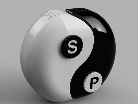 YinYang Salt Pepper 3D Model