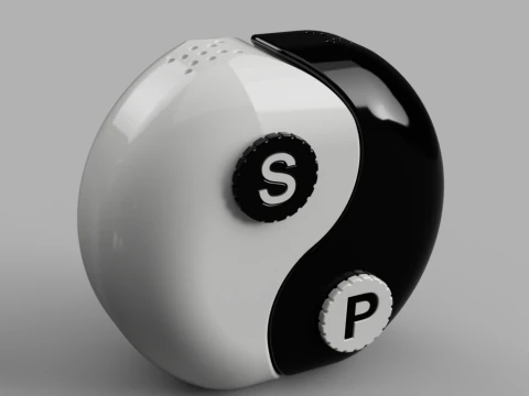 YinYang Salt Pepper 3D Model