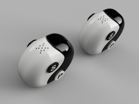 YinYang Salt Pepper 3D Model