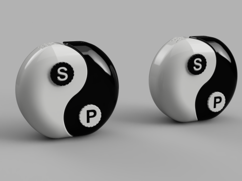 YinYang Salt Pepper 3D Model
