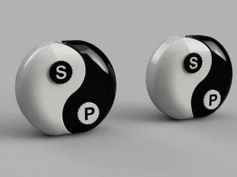 YinYang Salt Pepper 3D Model