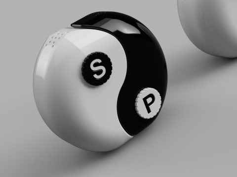 YinYang Salt Pepper 3D Model