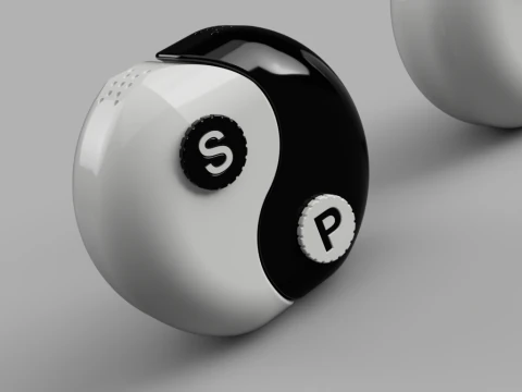 YinYang Salt Pepper 3D Model