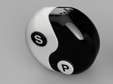 YinYang Salt Pepper 3D Model