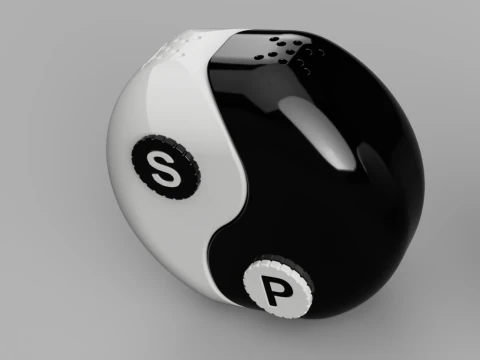 YinYang Salt Pepper 3D Model