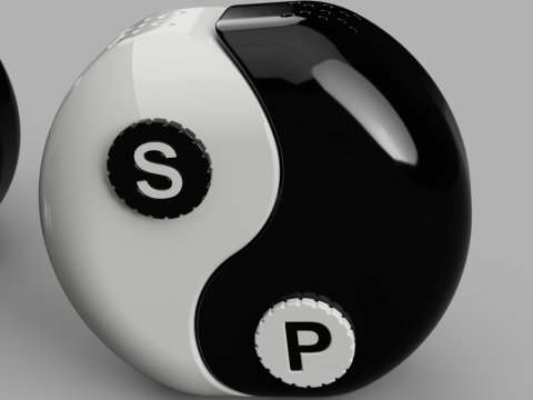 YinYang Salt Pepper 3D Model