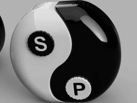 YinYang Salt Pepper 3D Model