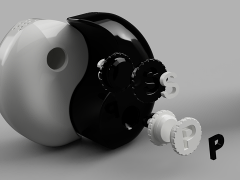 YinYang Salt Pepper 3D Model