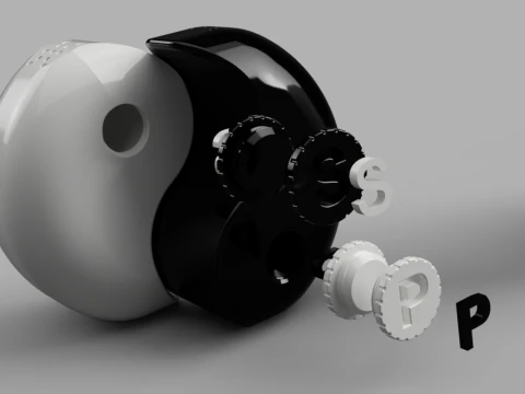 YinYang Salt Pepper 3D Model