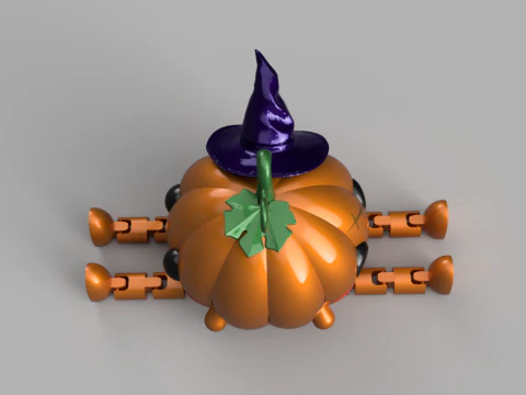 Dual-Face Pumpkin Buddy 3D Model