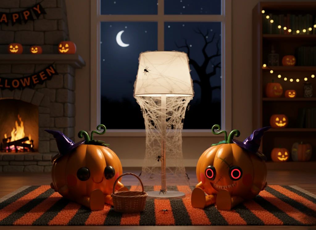 Dual-Face Pumpkin Buddy 3D Model .c4d .max .obj .3ds .fbx .stl .blend 