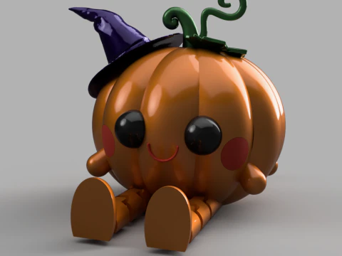 Dual-Face Pumpkin Buddy 3D Model