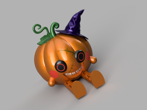 Dual-Face Pumpkin Buddy Modèle 3D