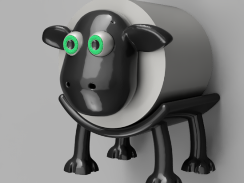 Sheep Toilet Paper Holder Modelo 3D
