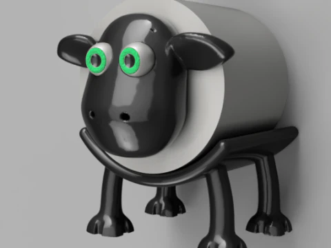Sheep Toilet Paper Holder 3D Model