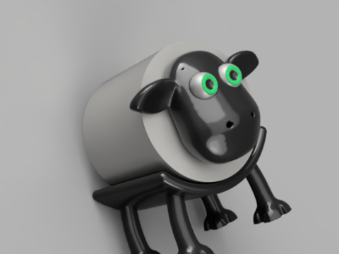 Sheep Toilet Paper Holder Modelo 3D