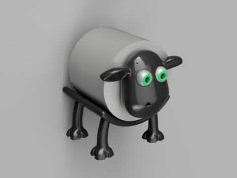 Sheep Toilet Paper Holder Modelo 3D