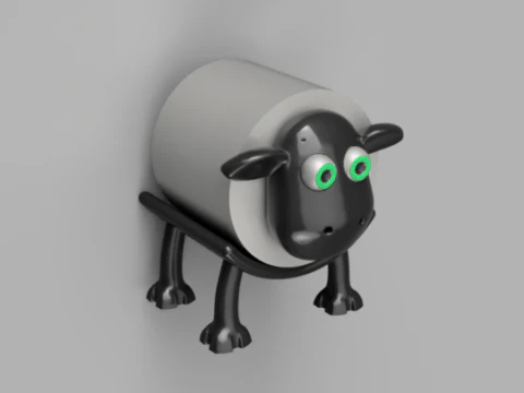 Sheep Toilet Paper Holder 3D Model