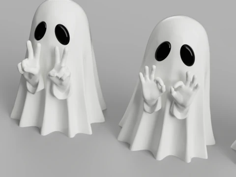 Spooky Ghost Gang 3D Model