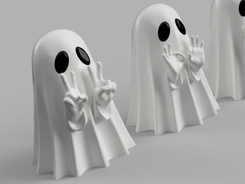 Spooky Ghost Gang 3D Model