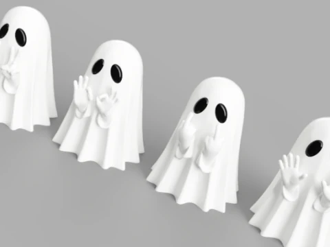 Spooky Ghost Gang 3D Model
