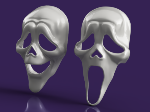 Scream Ghostface Masks 3D मॉडल