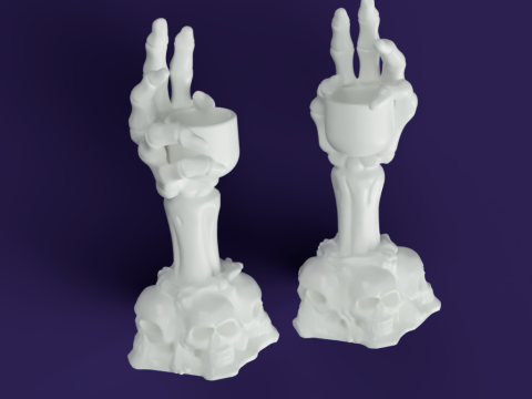Skeleton Hand Candlestick Holders 3D Модель