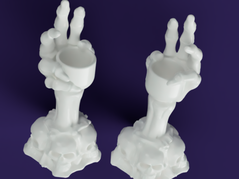 Skeleton Hand Candlestick Holders 3D Модель