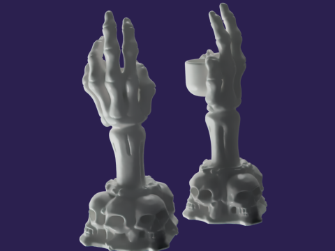 Skeleton Hand Candlestick Holders 3D Модель