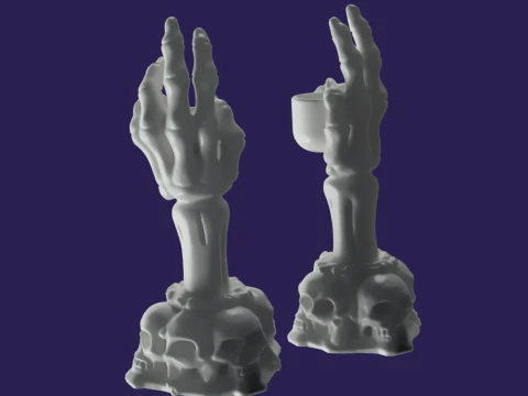 Skeleton Hand Candlestick Holders 3D Model
