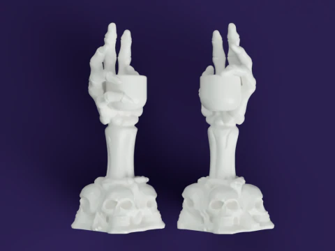 Skeleton Hand Candlestick Holders 3D Model