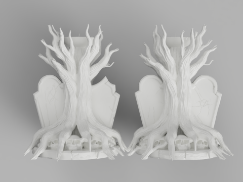 Grave Candle Holders Tree of Souls 3D 모델