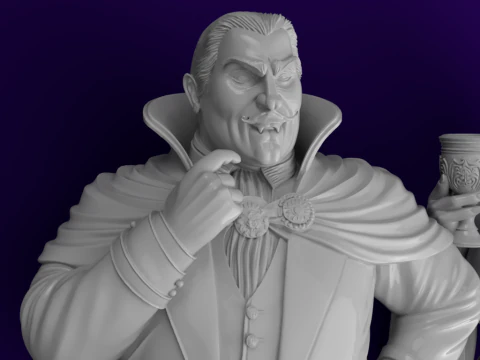 Vampire Couple Busts Count Countess 3D Model