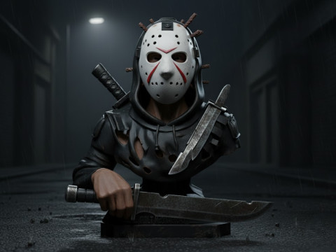 Horror Icons 3D Bust Collection Modello 3D