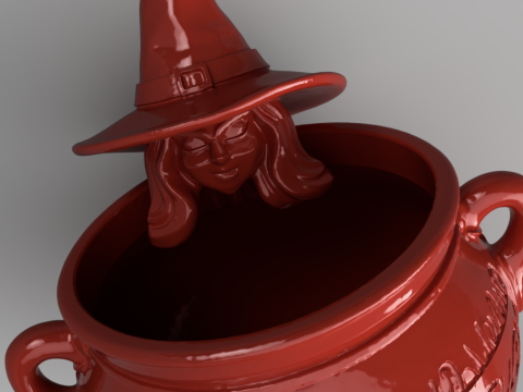 魔女の大釜キャンディーホルダー 3Dモデル