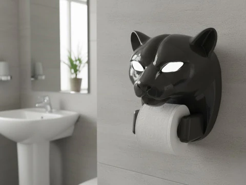 Panthera Paper Roll Holder 3D Model