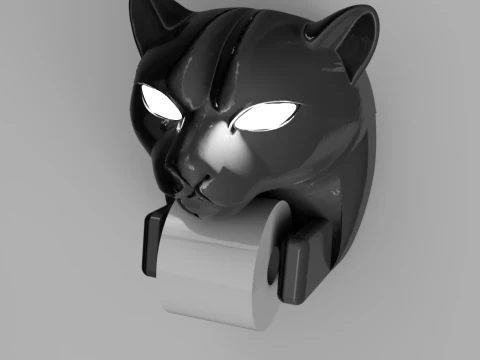 Panthera Paper Roll Holder 3D Model