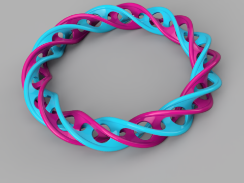 Twisted Bracelet 3D Modell