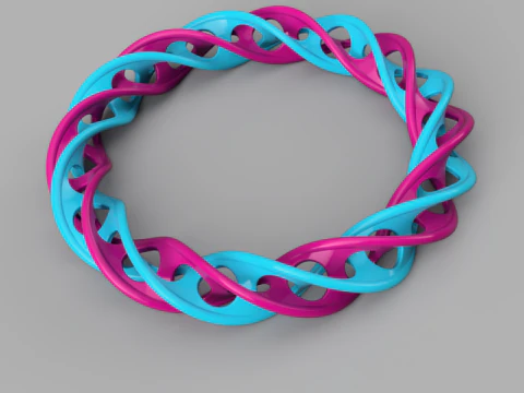 뒤틀린 팔찌 3D 모델